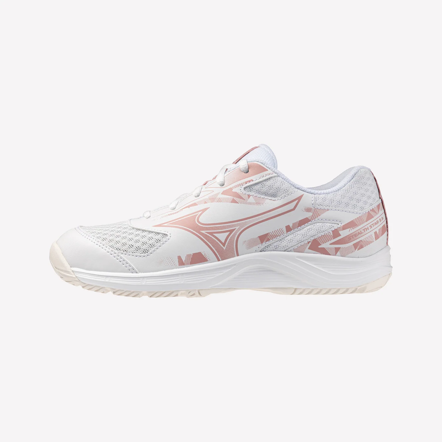 Mizuno Stealth Star 3 jr. NB (X1GC250873) junior netball shoes (white/pink)