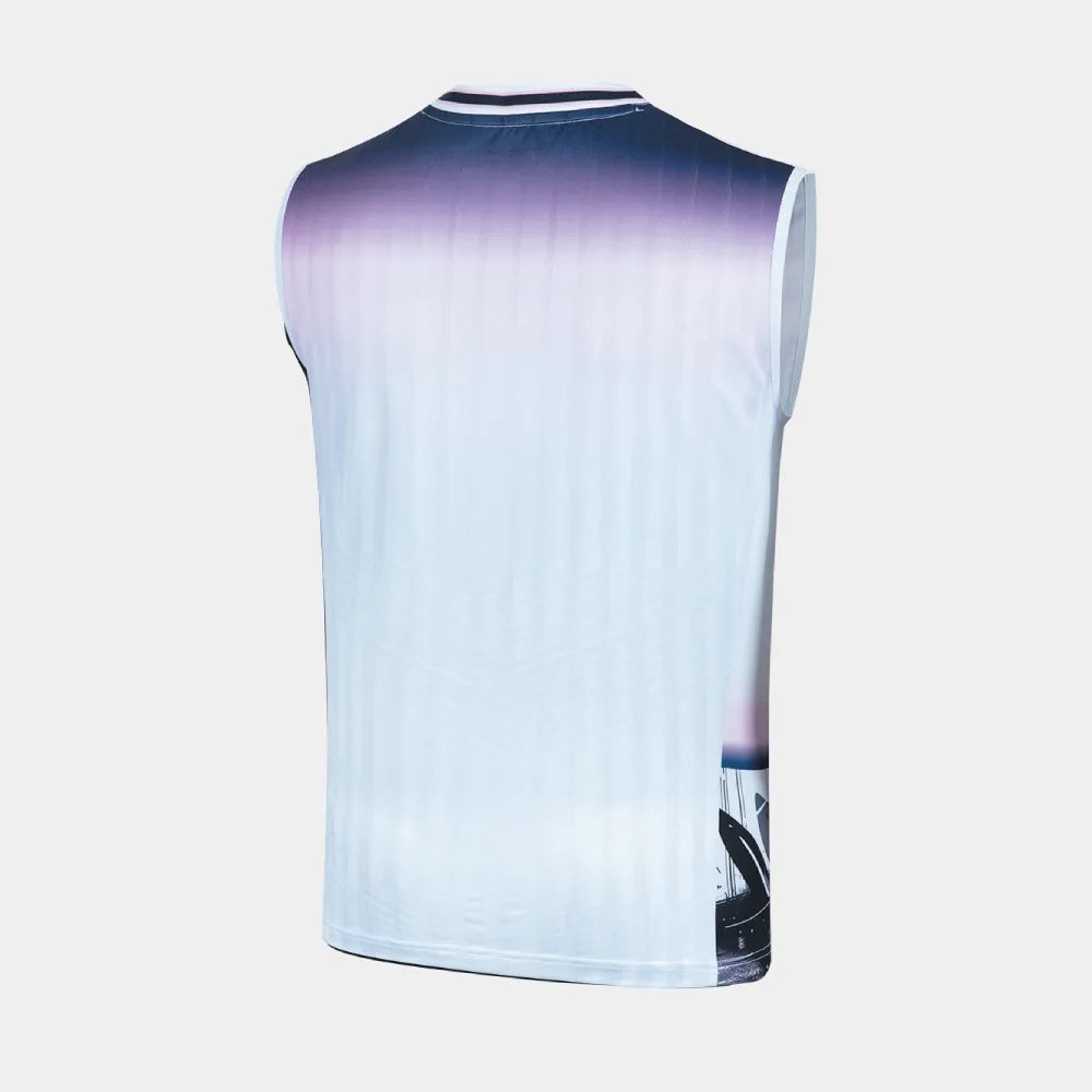 VICTOR JONATAN CHRISTIE'S EXCLUSIVE TOURNAMENT KNITTED SLEEVELESS T-SHIRT (T-60007 A) (BRIGHT WHITE)
