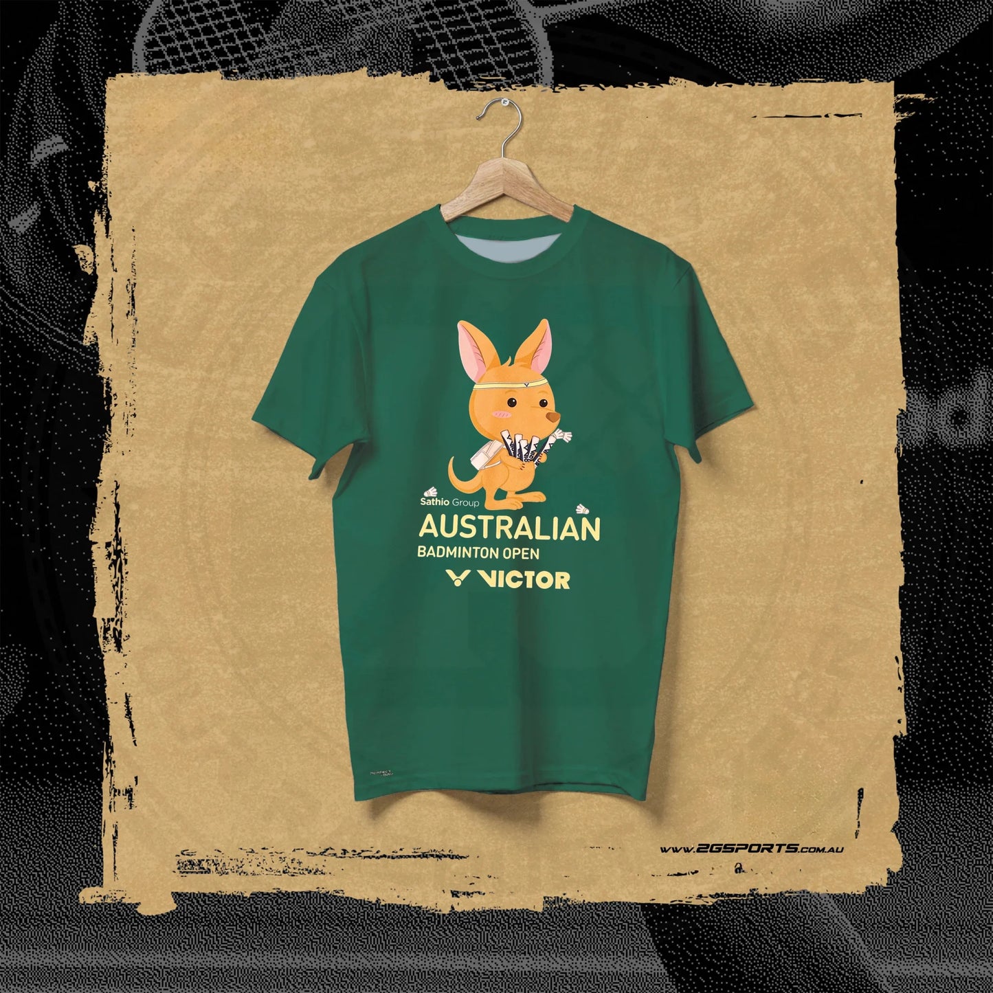 VICTOR 2025 AUSTRALIA OPEN COLLECTION SHIRT T-ABO2501 G GREEN