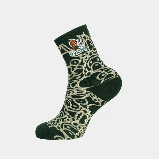 VICTOR X BABY MILO SPORTS SOCKS UNISEX (SK510BM G) (JUNGLE CAMO)