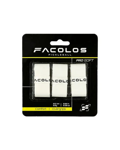 FACOLOS PICKLEBALL PRO OVERGRIPS 3 PACK (BLACK/WHITE/MINT)