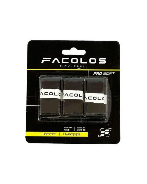 FACOLOS PICKLEBALL PRO OVERGRIPS 3 PACK (BLACK/WHITE/MINT)