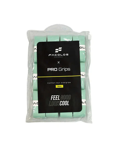 FACOLOS PICKLEBALL PRO OVERGRIPS 9 PACK (BLACK/WHITE/MINT)