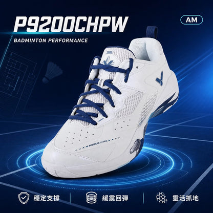 Victor P9200cHPW (AM) Badminton Shoes Unisex (Bright White/Coronet Blue)