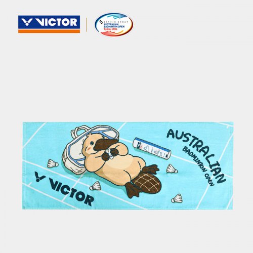 VICTOR AUSTRALIAN BADMINTON OPEN SOUVENIOR SPORTS TOWEL (TW2602ABO R) (LIGHT CYAN)