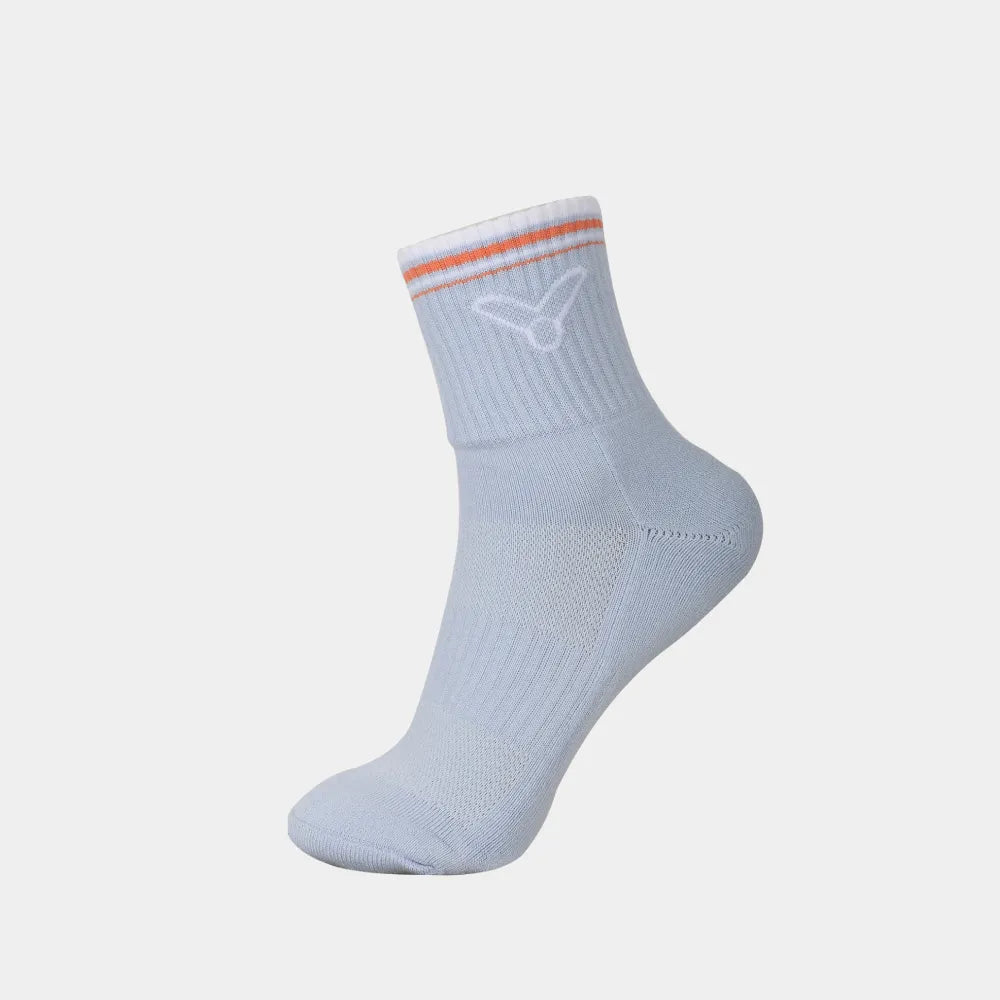 Victor X Huang Ya Qiong Collection 2.0 Socks (Mid-Calf) SK610HYQ A/M (Bright White/Dawn Blue)