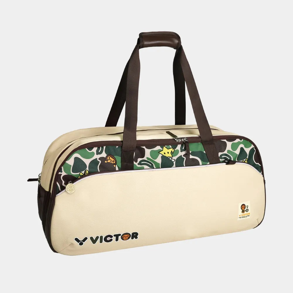 VICTOR X BABY MILO RECTANGULAR RACQUET BAG (6 PCS) BR5649BM V MILO KHAKI