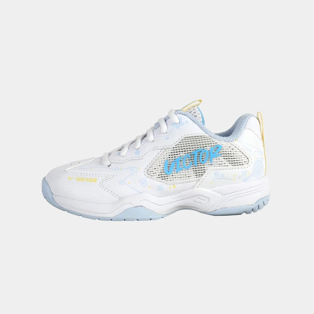 Victor A362JR (AM) junior badminton shoes (white/sky blue)