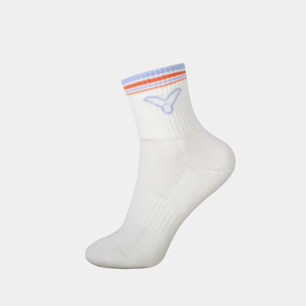 Victor X Huang Ya Qiong Collection 2.0 Socks (Mid-Calf) SK610HYQ A/M (Bright White/Dawn Blue)