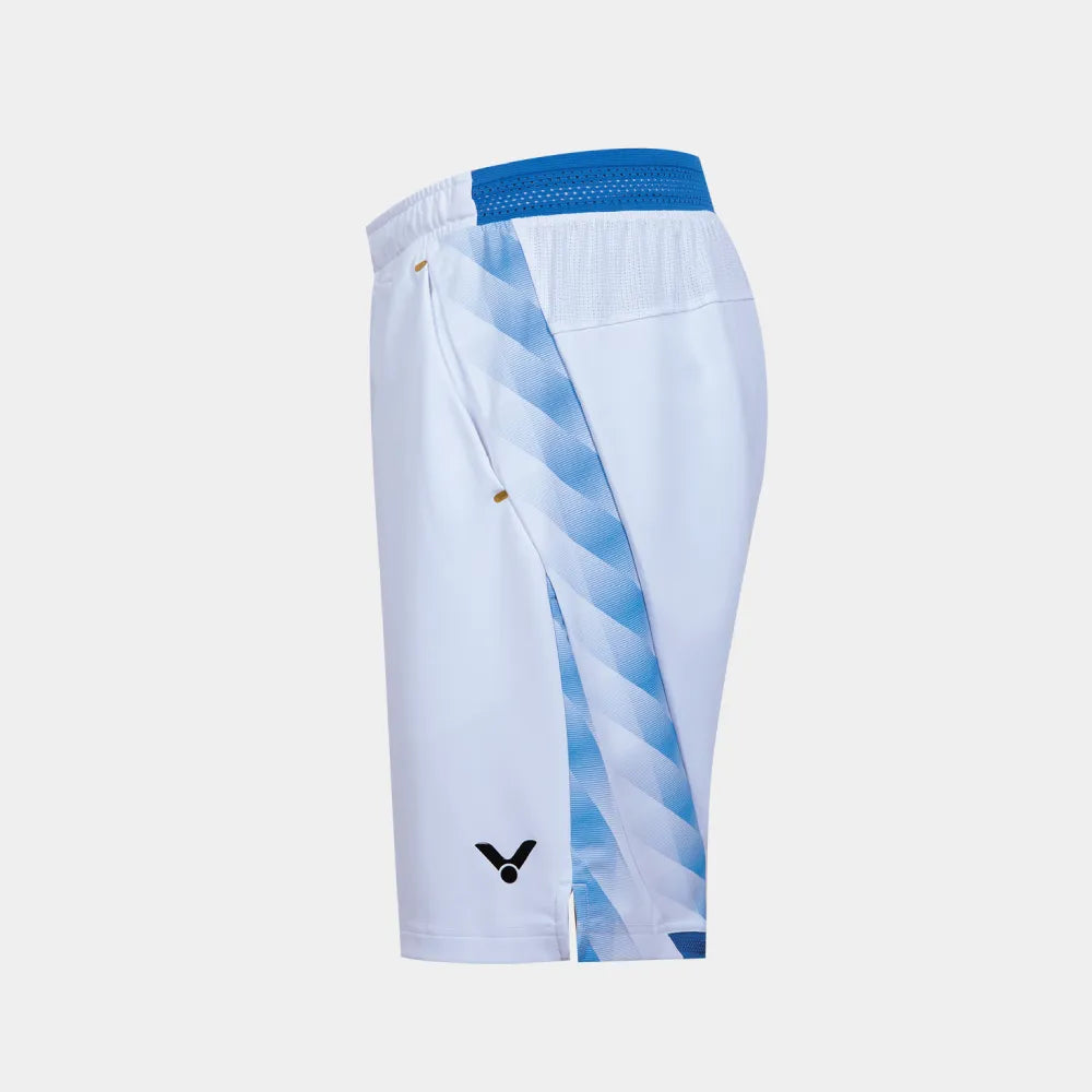 VICTOR LEE ZII JIA'S EXCLUSIVE TOURNAMENT KNITTED SHORTS (R-60201 A ) (WHITE)