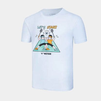 VICTOR KNITTED T-SHIRT UNISEX (T-60029 A) (WHITE)