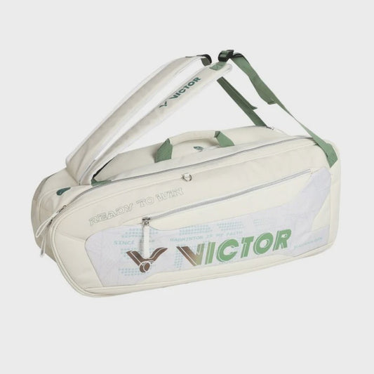 VICTOR BADMINTON RACQUET BAG 6PCS (BR5223 LG) LILY WHITE/AVOCADO GREEN