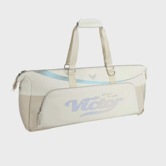 VICTOR BADMINTON SQUARE RACQUET BAG 6PCS (BR5631 AL) WHITE/GARDENIA