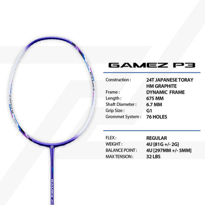 Protech badminton racquet Gamez series [unstrung]