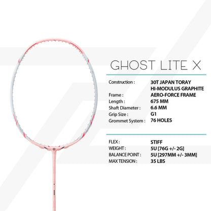 PROTECH BADMINTON RACQUET GHOST LITE X 5UG1