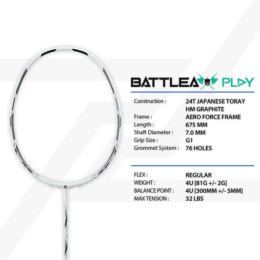 PROTECH BADMINTON RACQUET BATTLEAX PLAY