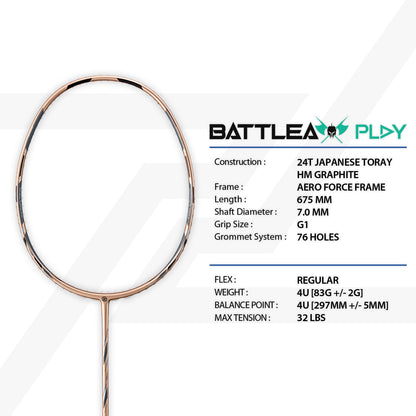 Protech badminton racquet Battleax Play