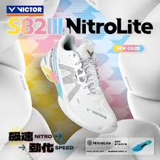 VICTOR S82IIINITROLITE (A) BADMINTON SHOES (BRILLIANT WHITE)