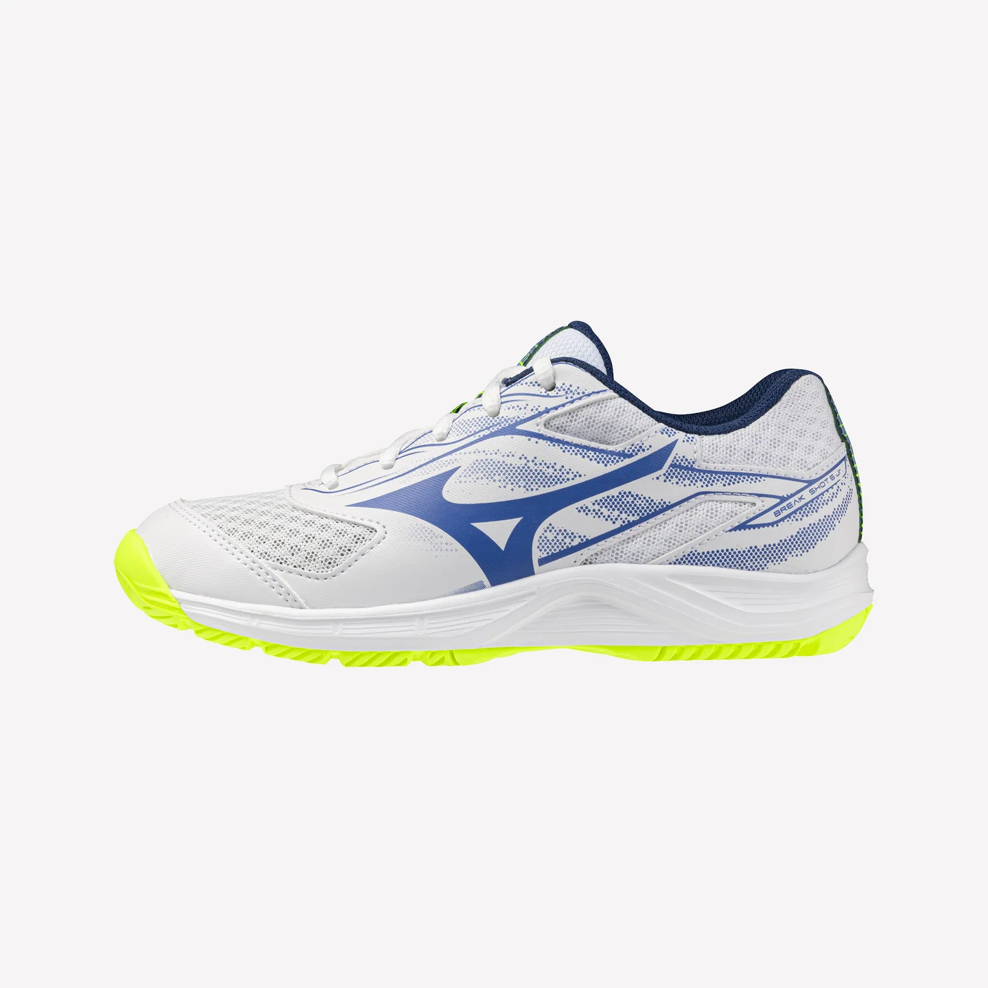 Mizuno Break Shot 5 jr. AC (61GA255521) junior tennis shoes (white/blue/green)
