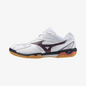 Mizuno Wave Fang Pro 71GA210085 badminton shoes (white/baritone blue/calypso coral)