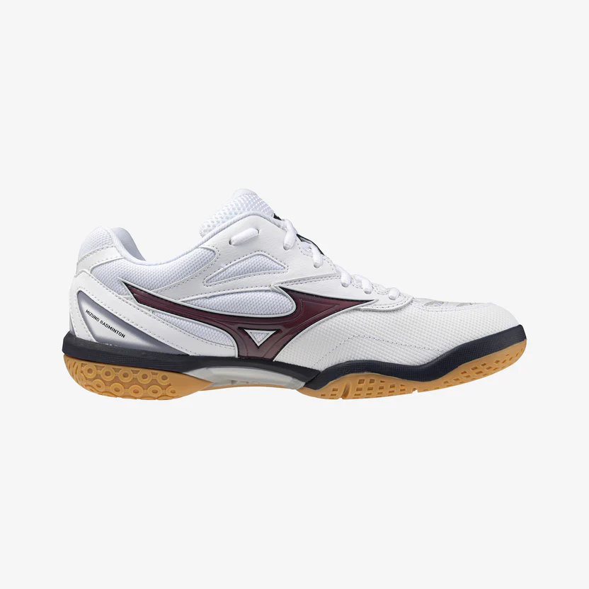 Mizuno Wave Fang Pro 71GA210085 badminton shoes (white/baritone blue/calypso coral)