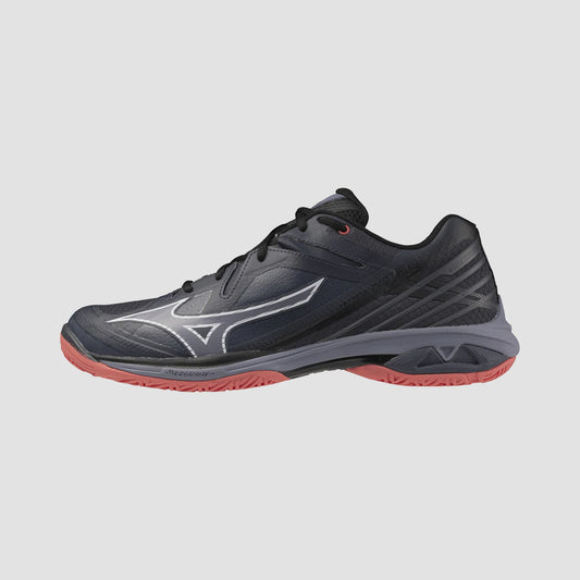 MIZUNO WAVE CLAW 3 (U) 71GA244336 BADMINTON SHOES (GREY/WHITE/CORAL)
