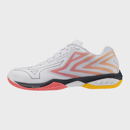 WAVE CLAW EL 2 BADMINTON SHOES 71GA258375 (WHITE/BARITONE BLUE/CORAL)