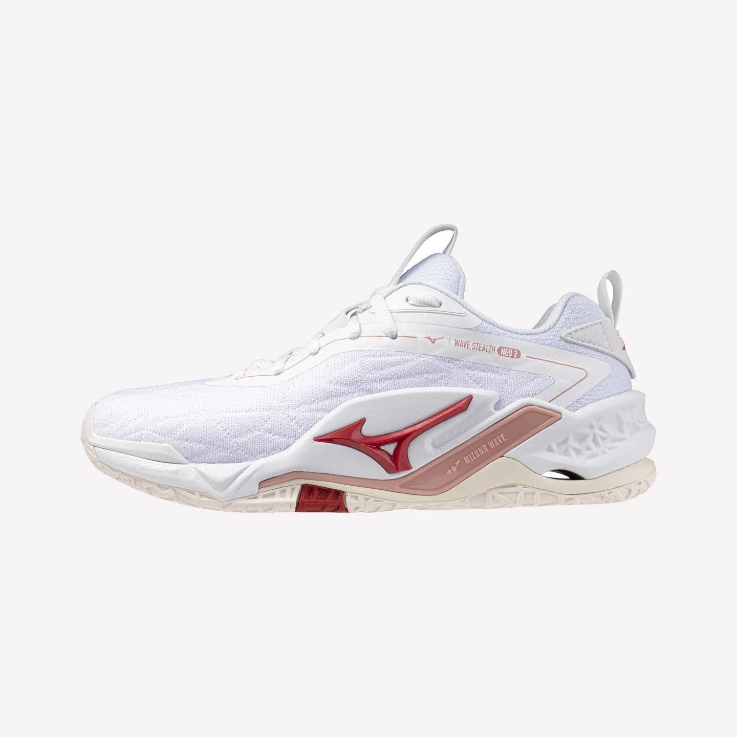 Mizuno Wave Stealth Neo 2 NB (X1GB259673) women netball shoes (white/rose)