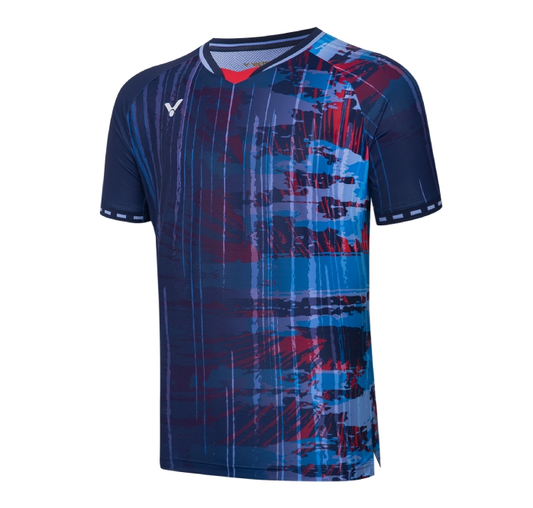VICTOR X LZJ TOURNAMENT BADMINTON SHIRT (T-45002 B) (NAVY BLUE)