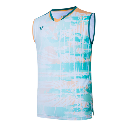 VICTOR X LZJ TOURNAMENT BADMINTON SLEEVELESS SHIRT (T-45003 R) (GREEN)