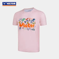 VICTOR BADMINTON SPORT TRAINING T-SHIRT UNISEX (T-50032 I) PINK