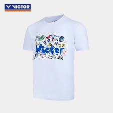 VICTOR BADMINTON SPORT TRAINING T-SHIRT UNISEX (T-50032 A) WHITE