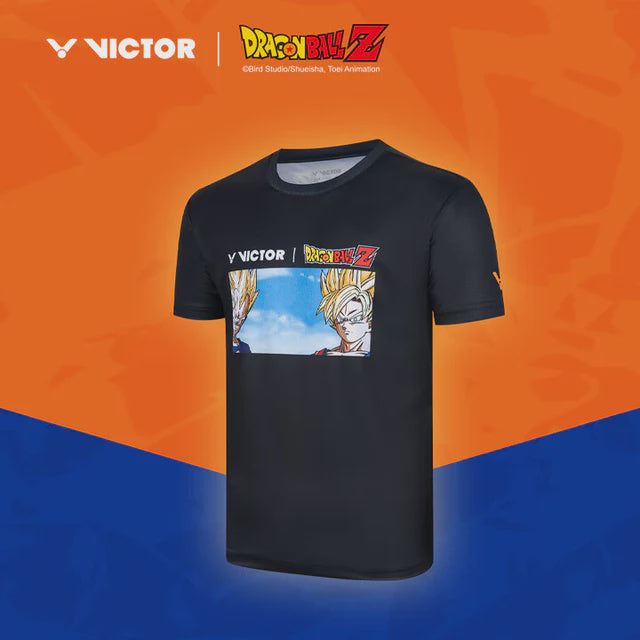 VICTOR X DRAGON BALL Z UNISEX KNITTED T-SHIRT (T-501DBZ C) BLACK