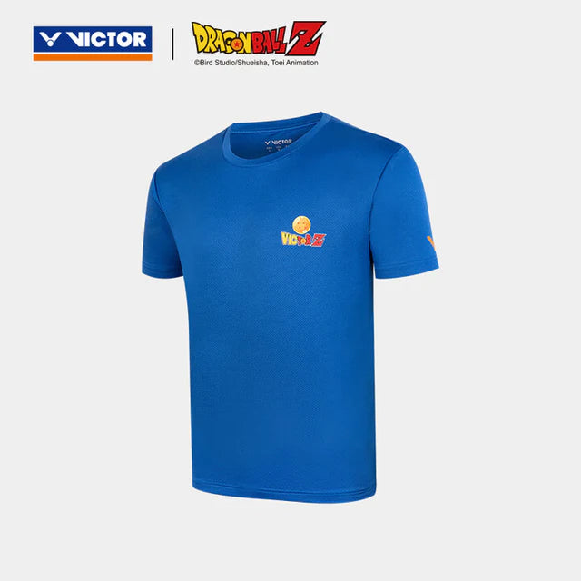 VICTOR X DRAGON BALL Z UNISEX KNITTED T-SHIRT (T-504DBZ) C-BLACK / F-BLUE