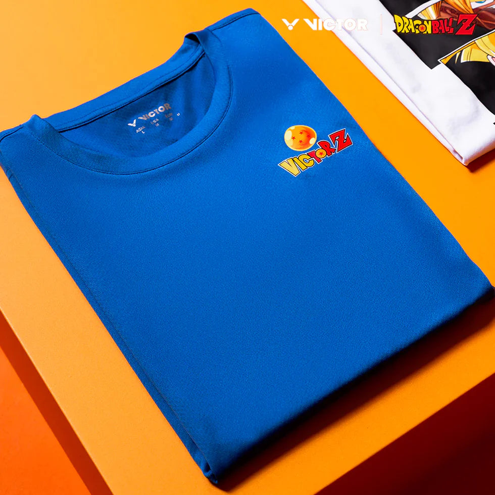 VICTOR X DRAGON BALL Z UNISEX KNITTED T-SHIRT (T-504DBZ) C-BLACK / F-BLUE