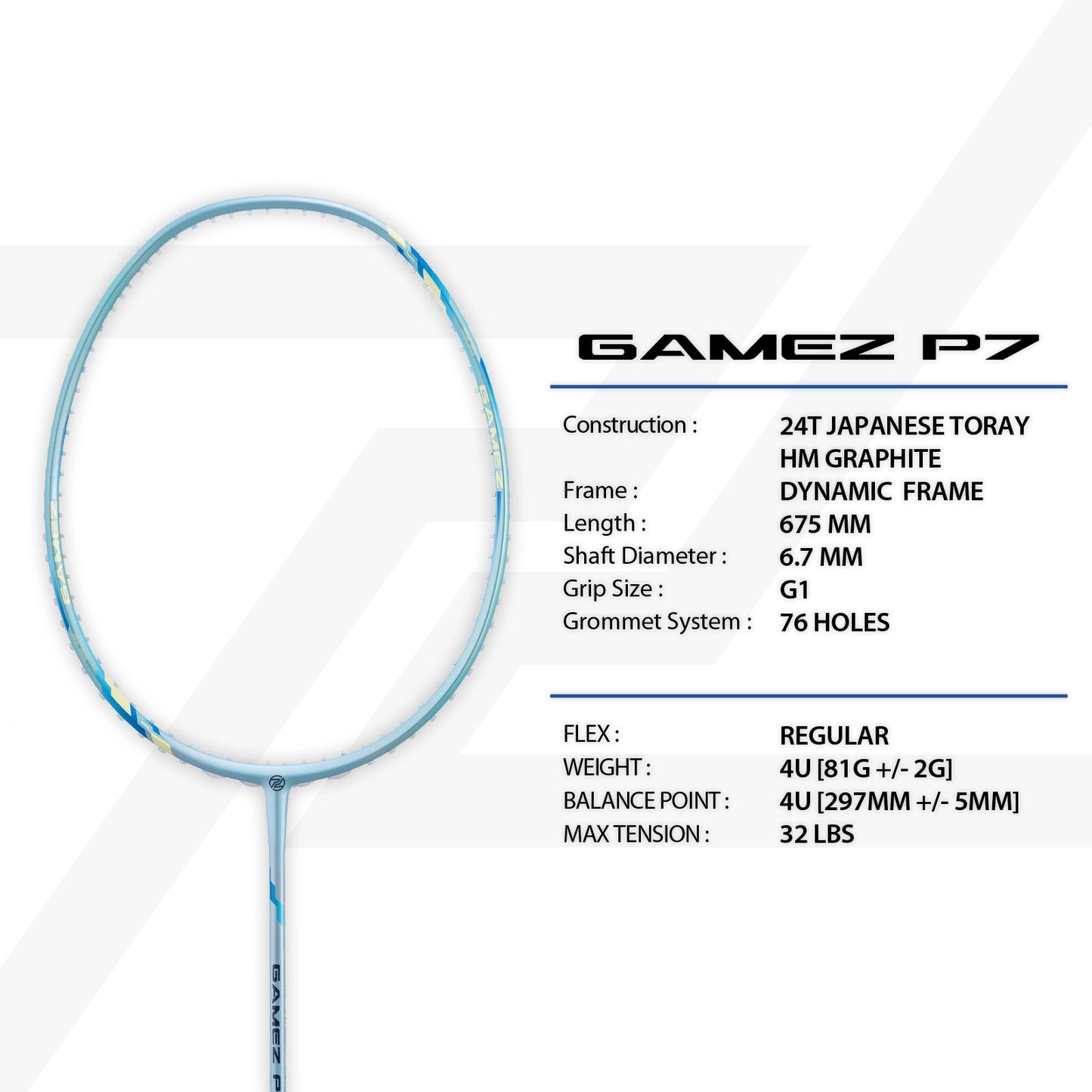 PROTECH BADMINTON RACQUET GAMEZ SERIES