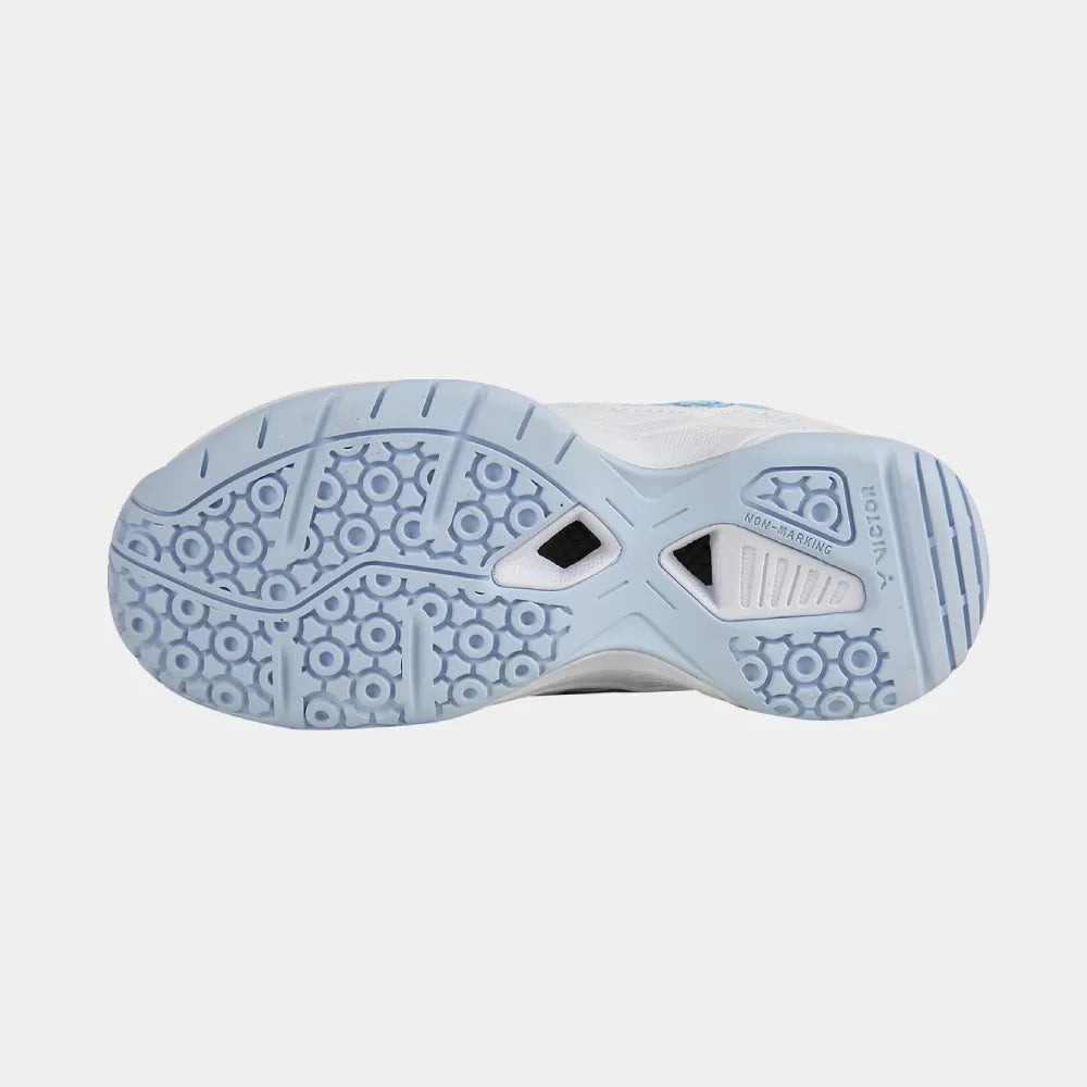 Victor A362JR (AM) junior badminton shoes (white/sky blue)