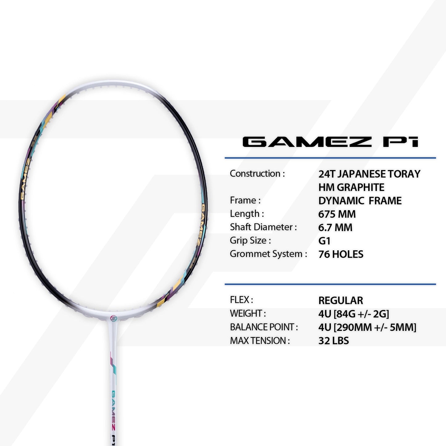 PROTECH BADMINTON RACQUET GAMEZ SERIES