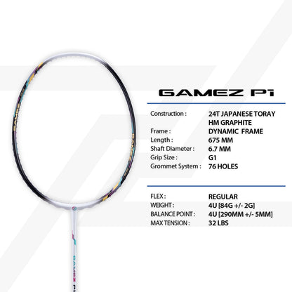 Protech badminton racquet Gamez series [unstrung]