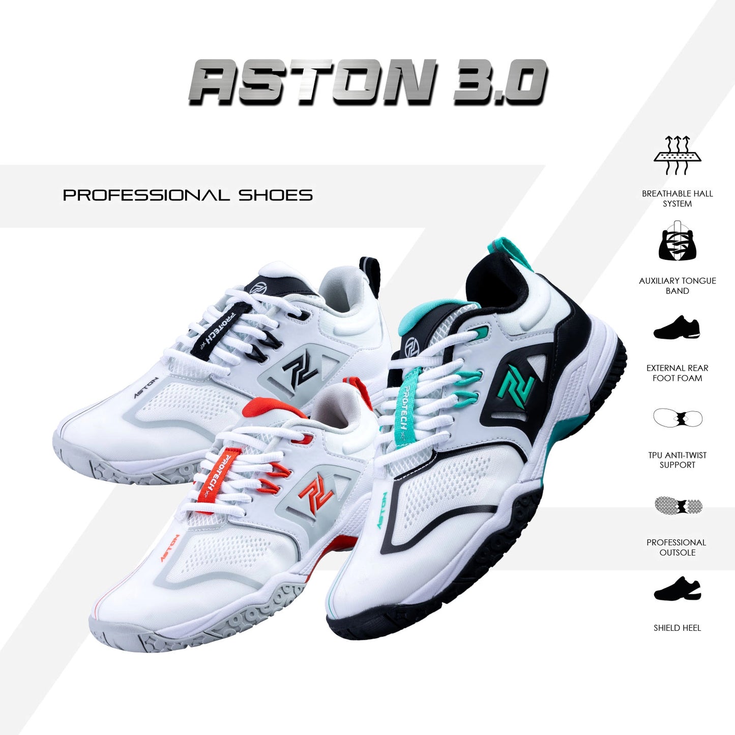 PROTECH BADMINTON SHOES ASTON 3.0
