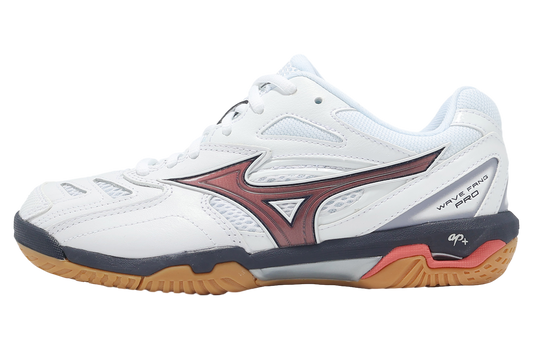 MIZUNO WAVE FANG PRO 71GA210085 BADMINTON SHOES (WHITE/BARITONE BLUE/CALYPSO CORAL)