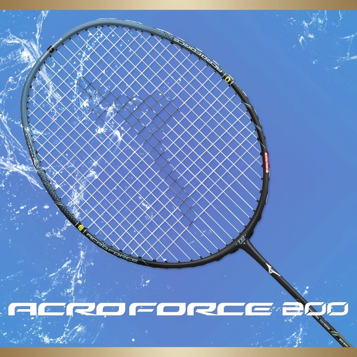 ラケット MIZUNO AEROFORCE 200 5U Mizuno Acroforce 200 5U/G6 (charcoal/ grayish green) badminton
