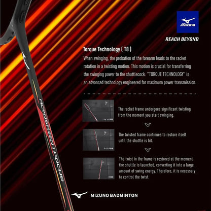 Mizuno Acrospeed 1 Focus 4U/G6 (black/red) badminton racquet [unstrung]