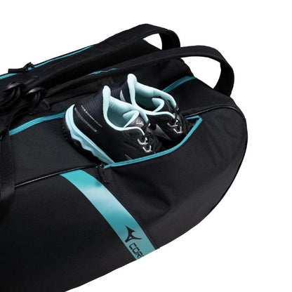 MIZUNO PRO SERIES RACQUET BAG (6 PCS) - BLACK/BLUE