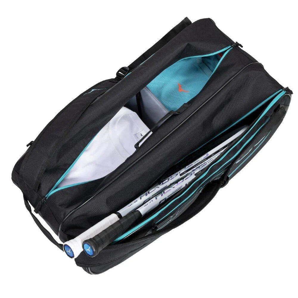 MIZUNO PRO SERIES RACQUET BAG (6 PCS) - BLACK/BLUE