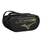 MIZUNO PRO SERIES RACQUET BAG (6 PCS) - BLACK/GOLD