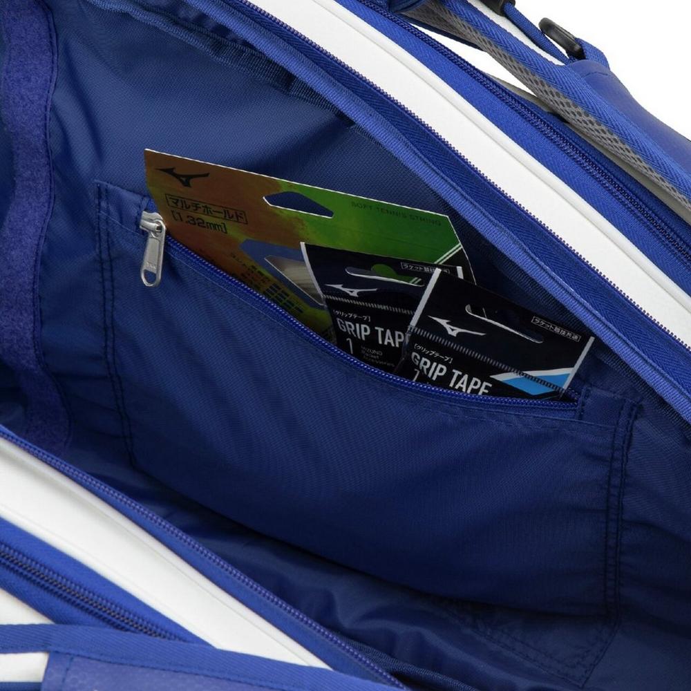Mizuno tour racquet bag (9 PCS) blue/white