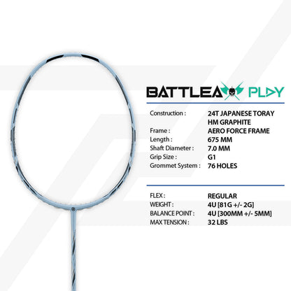Protech badminton racquet Battleax Play