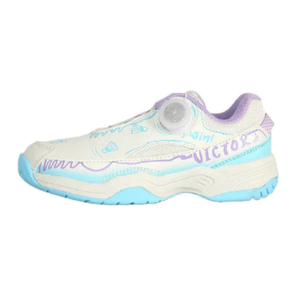 VICTOR A170IIJR (LM) JUNIOR BADMINTON SHOES SOOTHING IVORY WHITE/BONNIE BLUE
