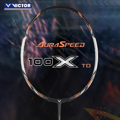 Speed Racket Unstrung VICTOR AURASPEED 100X TD BADMINTON RACQUET (ARS-100X TD/CO) [UNSTRUNG ...
